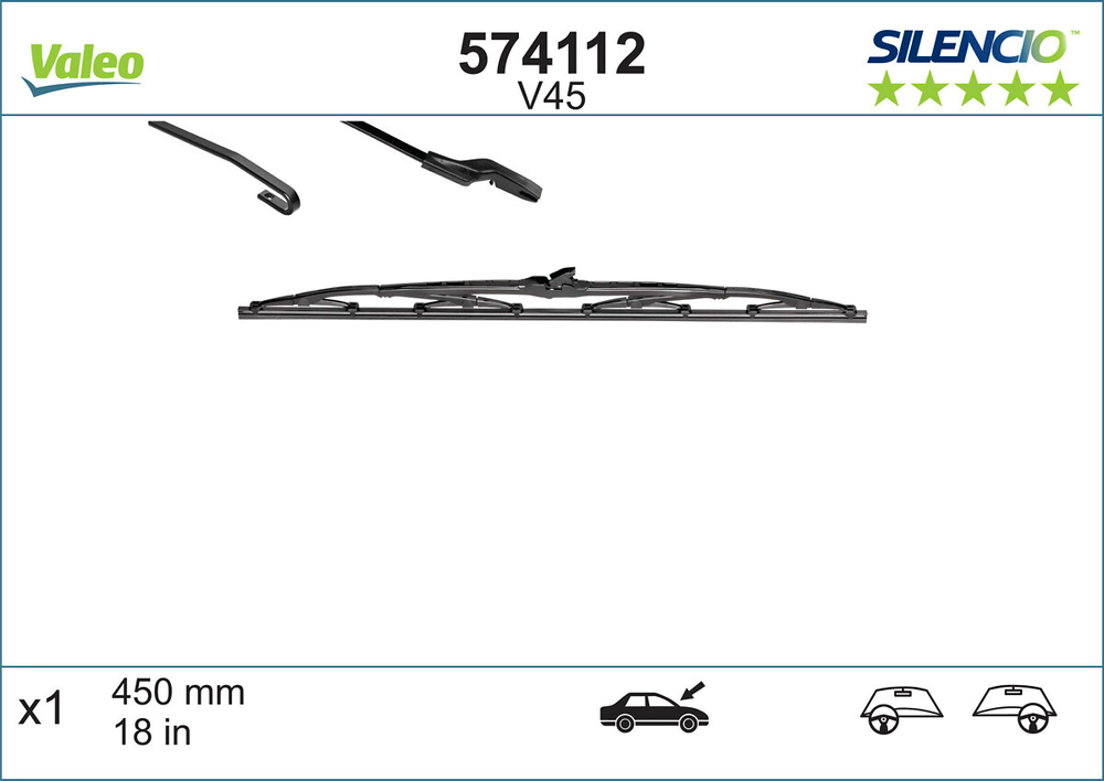 VALEO - 574112-VAL - Wiper Blade - Povrat artikla narucenog iz Njemacke nije moguc.