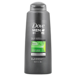 Dove, Men + Care, шампунь и кондиционер 2 в 1, Fresh & Clean, 603 мл (20,4 жидк. унц.)