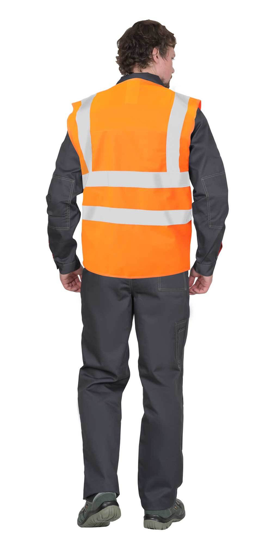 Жилет сигнальный SIRIUS кл.1, 4 СОП (трик.100 гр/м2) оранжевый