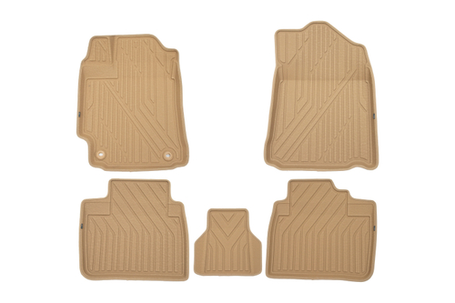 Коврики в салон для TOYOTA Camry, 2011-2017, XV50, 5 шт. (полиуретан, бежевый, бежевый) арт.KVESTTYT00003KB2