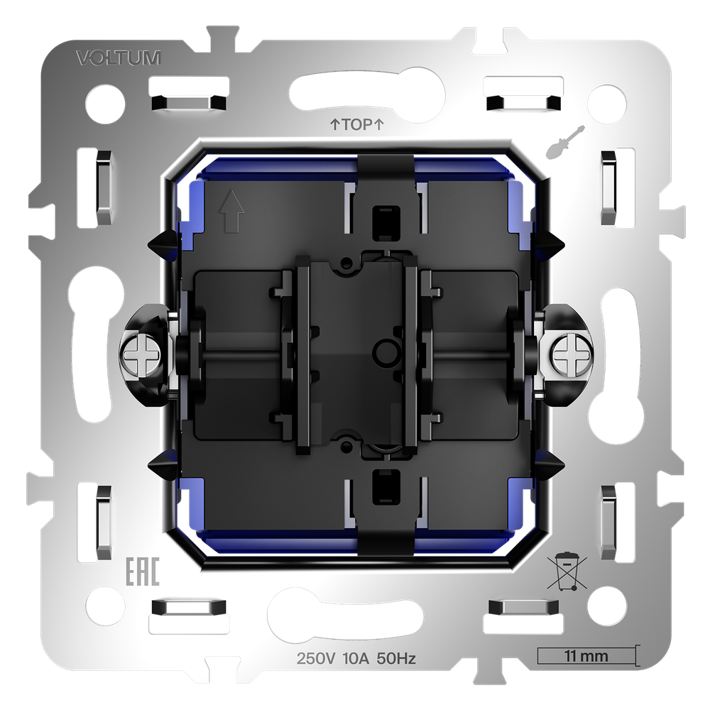 Механизм выключателя одноклавишного 10А, S70