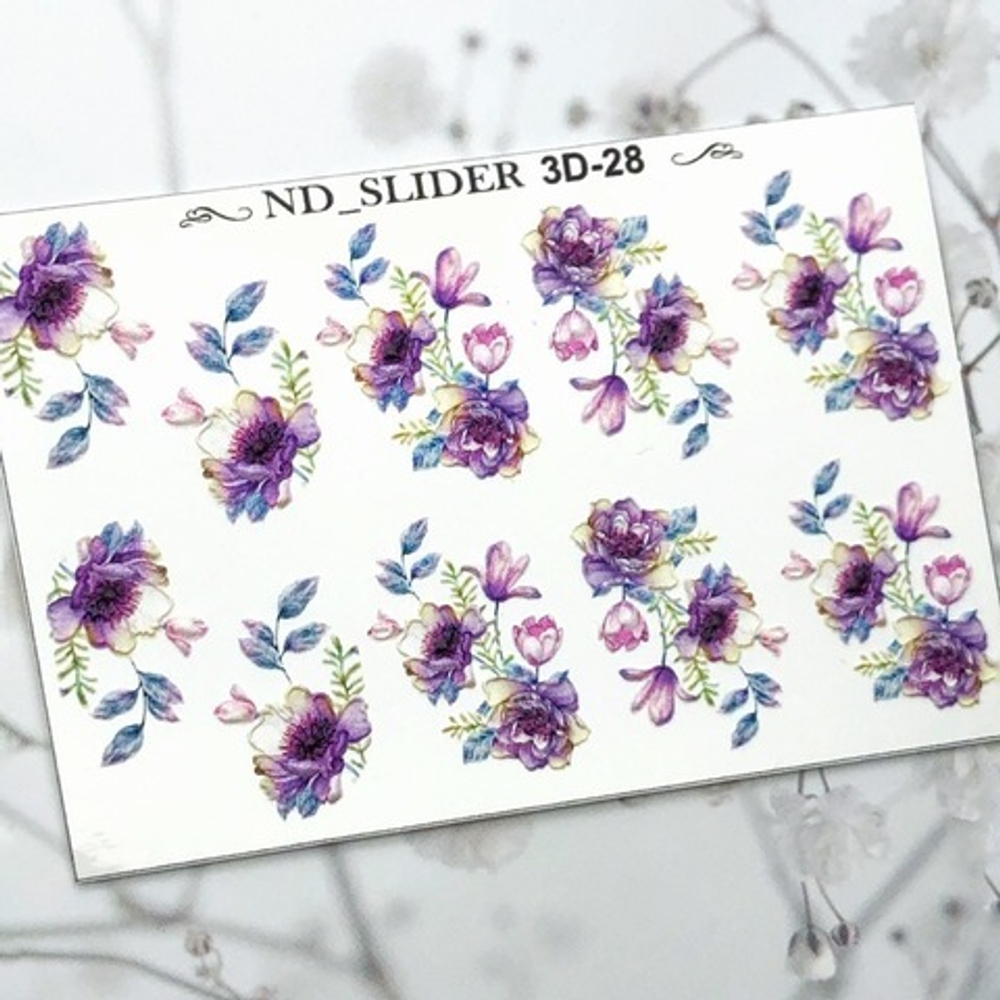 Слайдер-дизайн Nail Design SL 3D 28