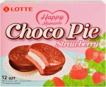 Печенье Choco Pie Strawberry Lotte 12шт*28г