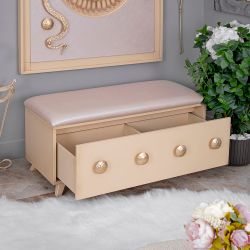 Банкетка Heri 2 Айвори Мраморное золото