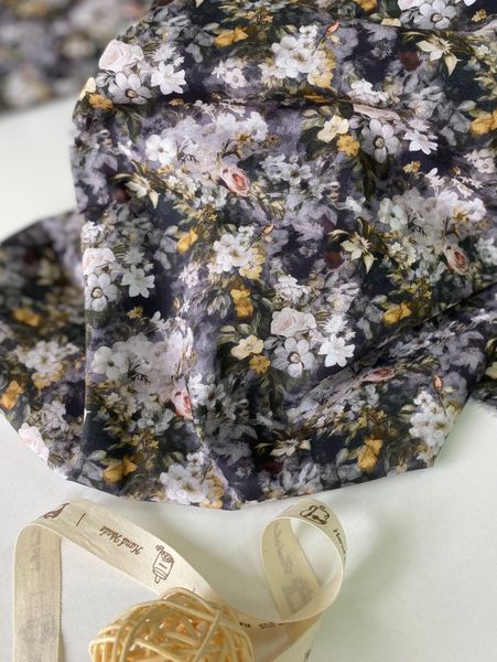 СОЦВЕТИЯ НА СЕРОМ, 100% хлопок, Handmade Fabrics 2
