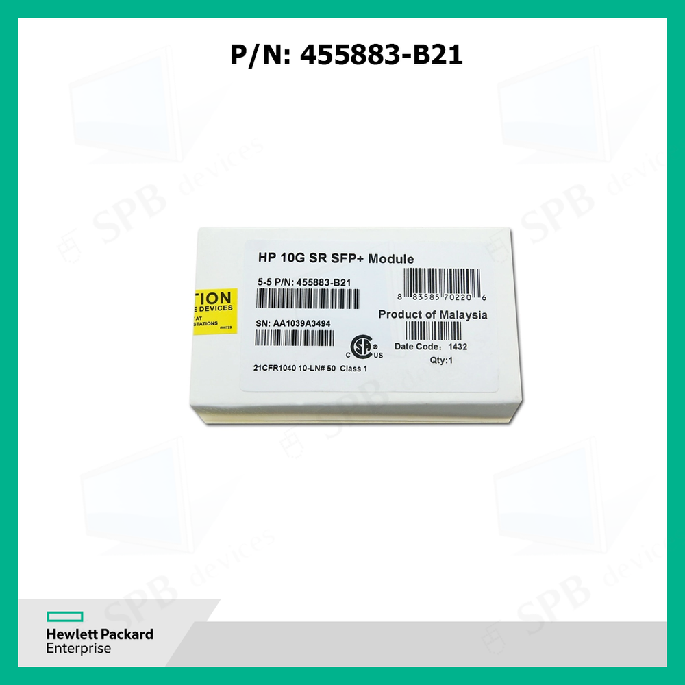 Трансивер HPE BladeSystem c-Class BLc 10Gb SR SFP+ Opt Kit 455883-B21, 455885-001