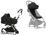 Коляска Stokke YOYO3 Newborn Shell рама белая White 2 в 1 Black