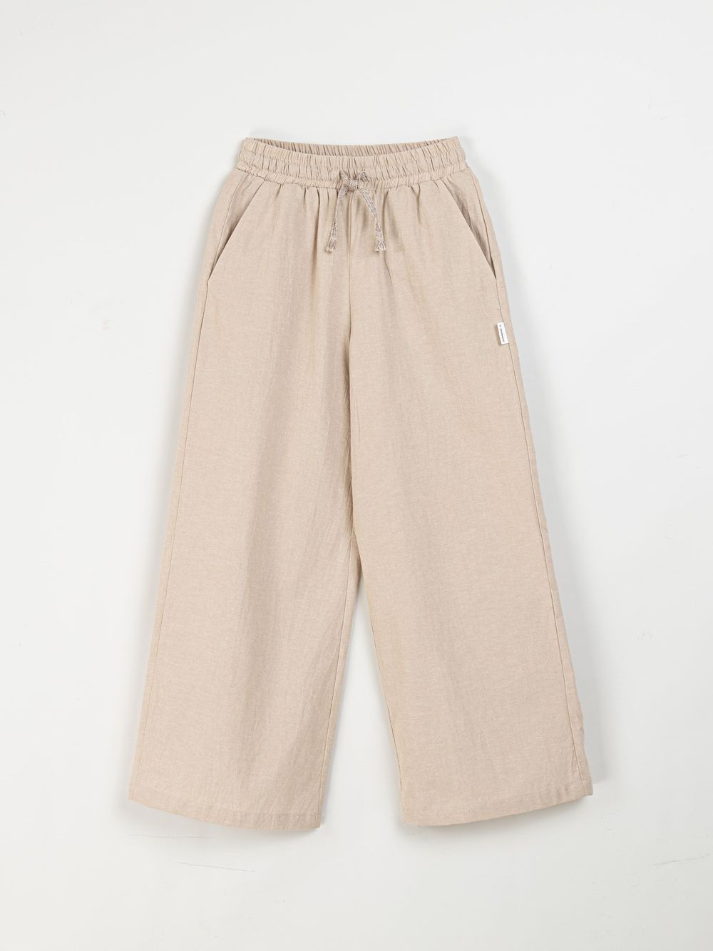 Брюки палаццо хлопковые "Песок" 7+