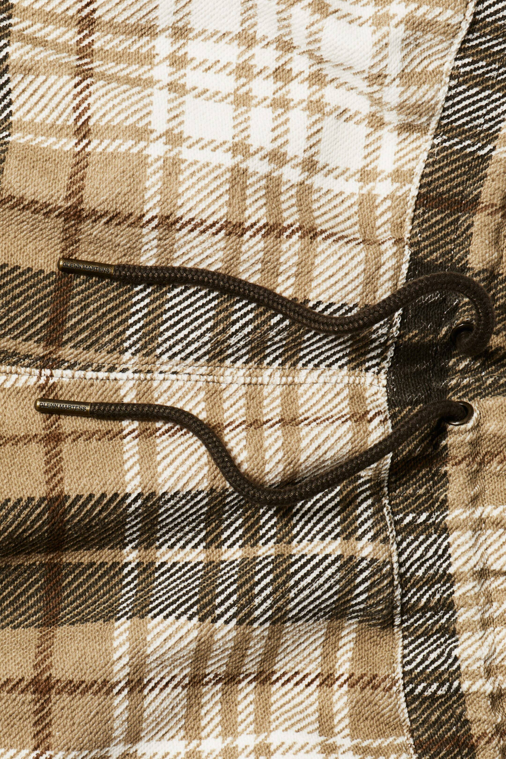 H&M - Glenn Martens Клетчатые спортивные штаны, бежевый