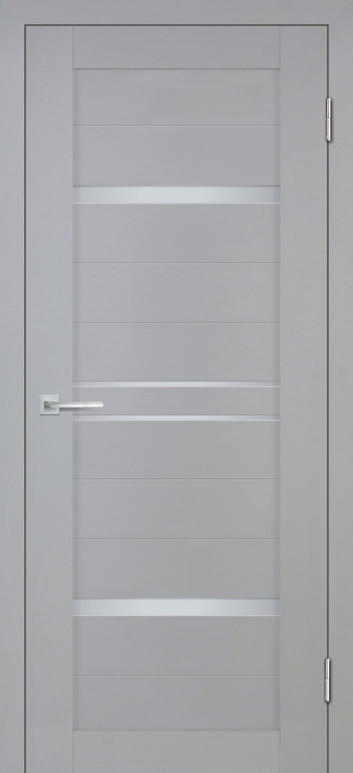 Дверь Деко-18 nanotex soft / Цвет серый тик / белый сатинат / Двери STABILE PORTE