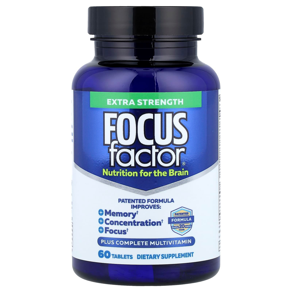 Focus Factor, Nutrition для мозга, повышенная сила действия, 60 таблеток