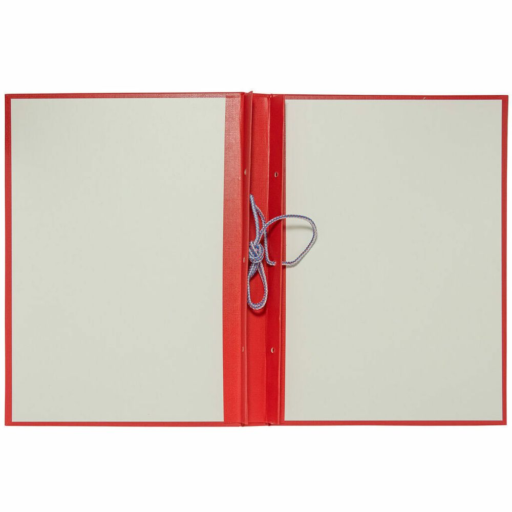 Папка для дипломных работ без бумаги, на тесьме, без надписи, красная, Канцбург
