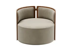 Кресло крутящееся Lagom 800 (светло-бежевый FiberGuard, орех)