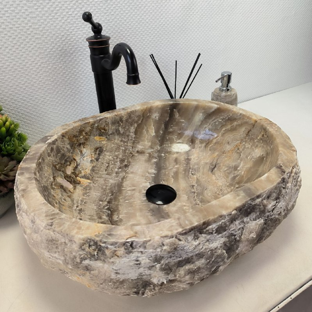 Раковина из оникса Erozy Grey EO-62259 53*42*16 0093