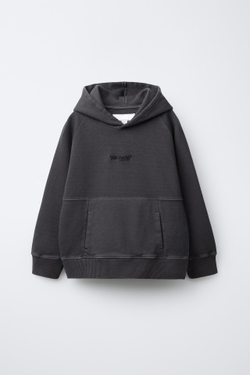 ZARA КОМПЛЕКТ ИЗ ТОЛСТОВКИ И БРЮК ИЗ ТКАНИ ИНТЕРЛОК, АНТРАЦИТОВО-СЕРЫЙ