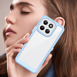 Противоударный чехол с синими боковыми рамками для смартфона Honor X6C