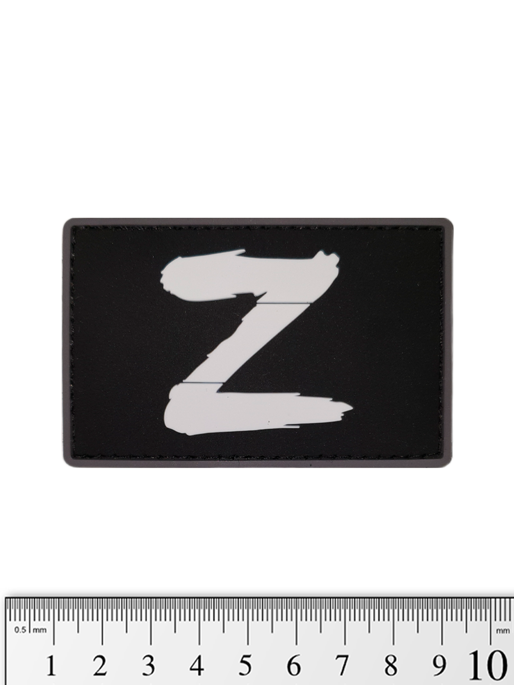 Шеврон Z PVC 5х8 см. Чёрный с белым