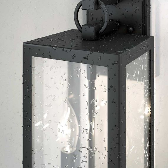 Уличный настенный светильник Elektrostandard Candle 35150/D черный a058260