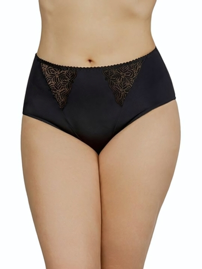 Трусы-слипы с широкими боковыми участками и высокой посадкой (Размер: 44) (Цвет: черный)