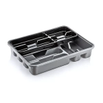 Лоток двойной на 10 секций, Серый антрацит