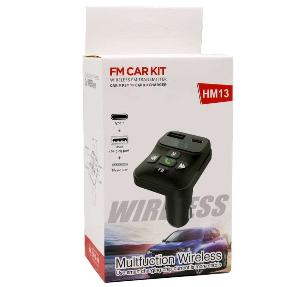 Автомобильный FM-трансмиттер HM13 Bluetooth (черный)