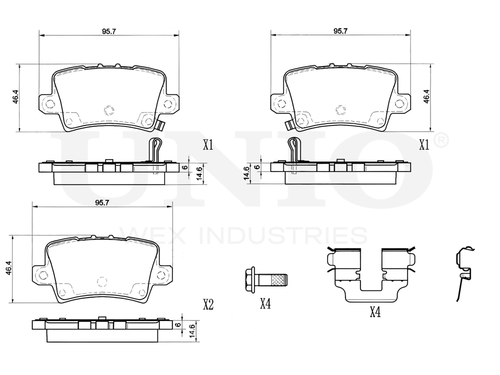 Колодки тормозные диск. задние UNIO BRP-20238