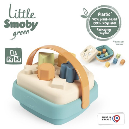 Сортер в корзинке Smoby Little Green 181203WEB из биопластика развивающий от 12 месяцев