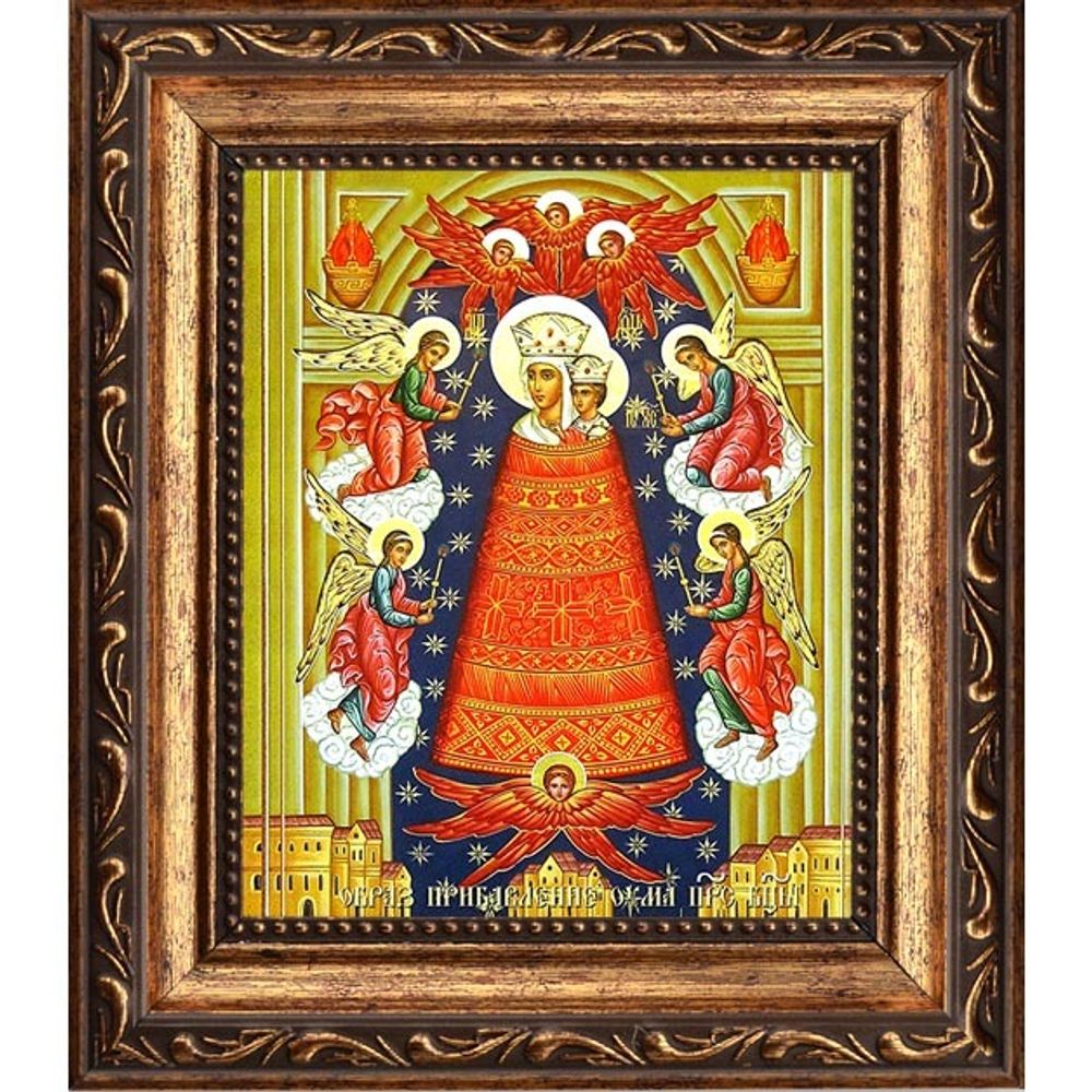 Прибавление ума (Подательница ума). Икона Божьей Матери на холсте.