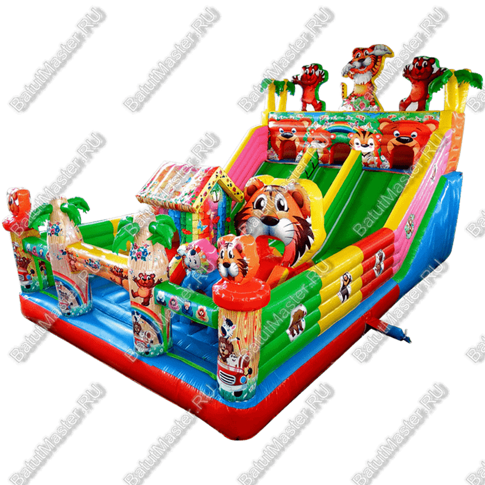 Коммерческий надувной батут "Тигрята и медвежата"