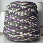 TATTOO - Lineapiu; 100% хлопок; 200м/100гр; Шнурок; Секционное окрашивание: белый, фиолетовый, зеленый; S717
