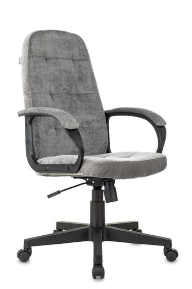 Кресло руководителя Бюрократ CH 002 серый Light-19 крестов. пластик