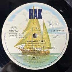 Винтажная виниловая пластинка LP Смоуки Smokie Midnight Caf (Германия 1976) I'll Meet You At Midnight