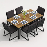 Обеденная группа Ideal Patio ТЕЛЛА  АЛЬБА  каркас карбон, стол тик 180, ткань антрацит