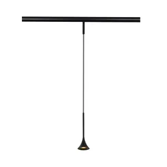 ST688.436.05 Магнитный трековый светильник Черный LED 1*5W 3000K Lm Ra>90  IP20 D70xH225 24V СУПЕР5