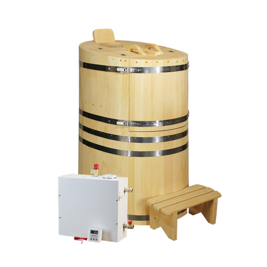 Комплект "БИЗНЕС ПРОТОЧНЫЙ" (кедровая бочка с парогенератором)