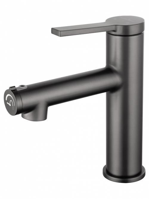 Смеситель для раковины с функцией полоскания WONZON & WOGHAND, Темный графит (WW-H1017-BGG)