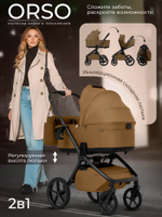 Коляска 2в1 SBL Orso Brown