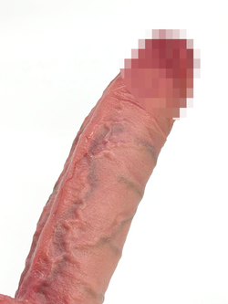 Фаллоимитатор на присоске с мошонкой с фиксацией формы №56S SGAN 4.2X20.5, телесный (15 рабочая длина)