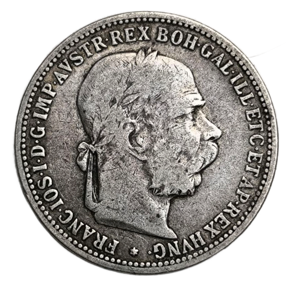 Монета 1 крона 1893 год (монета для Венгрии) Австро-Венгрия