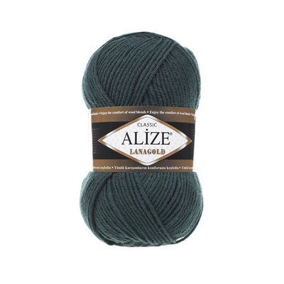 Пряжа Alize (Ализе) Lana Gold / уп.5 мот. по 100 г, 240м, 426 петроль А
