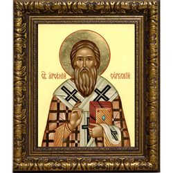 Арсений Сербский Святитель. Икона на холсте.
