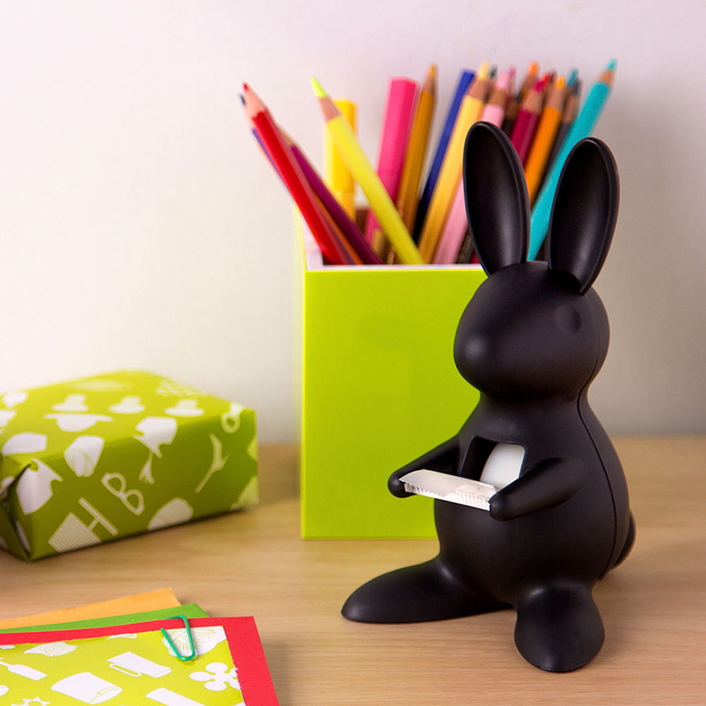 Диспенсер для скотча bunny, черный