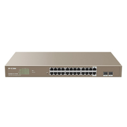 Коммутатор IP-COM G3326P-24-410W L2 Коммутатор PoE управляемый 24-Ports 10 / 100 / 1000 Base-T + 2-Ports 1000 Base-X SFP / 24-Ports PoE (PoE бюджет 370W)