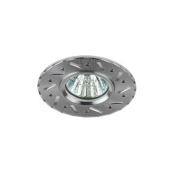 KL41 SL Светильник ЭРА литой алюминевый MR16,12V/220V, 50W серебро | Алюминиевые встраиваемые светильники