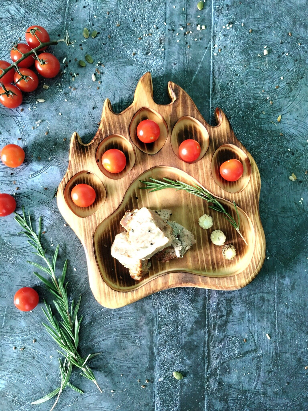 Деревянная шотница для подачи из кедра с 5 стопками