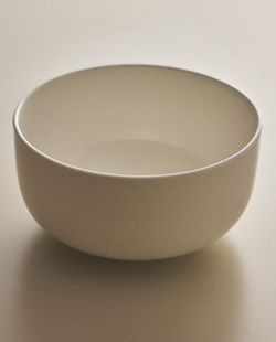 Zara Home миска из костяного фарфора, цвет белый, 15.1 см