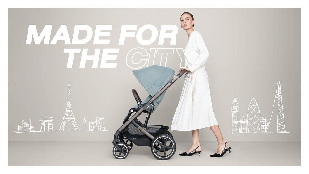 Прогулочная коляска Cybex Balios S Lux TPE 2025 Stormy Blue с дождевиком