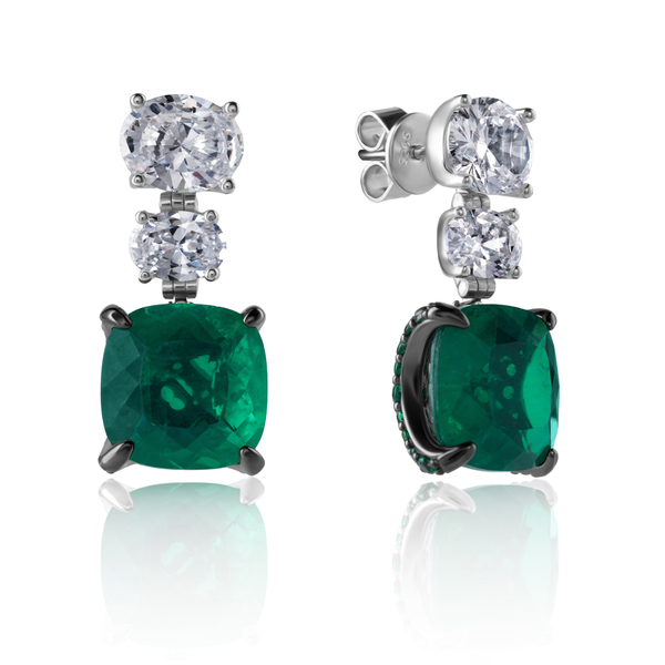 Серьги мягкий квадрат