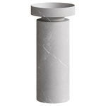 Boheme Раковина накладная Corian 400*130 Amani Grigio + Пьедестал для раковины Corian 300*720 Grey
