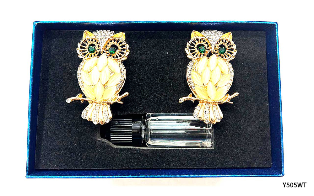 Ароматизатор-игрушка -на обдув- Совы -(жидк)- Y505-WT белый